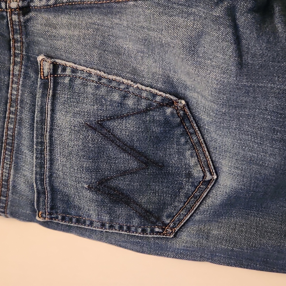 MOTHER Midnight Blue Ripped Skinny Jeans - Picture 4 of 5
